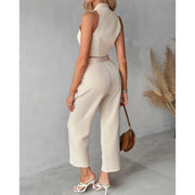 Women's Vest Top Wide Leg Pants Casual Suit