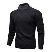 Half Turtleneck Men's Trendy Pattern Long Sleeve Sweater