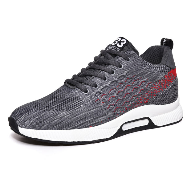 Invisible Height Increasing 6CM Fly-kit Mesh Running Shoes