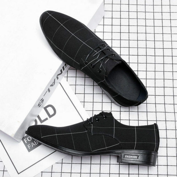 Mens Shoes Men Dress Shoes Leather Breathable Leisure Business Canvas Formal Shoes