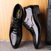 Men's Business Suits Black Patent Leather Shoes