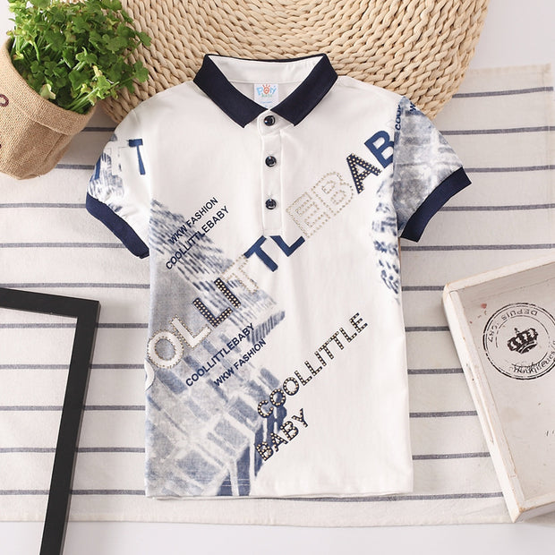 Kids Polo Shirt Boys Tops Wear Children Clothing