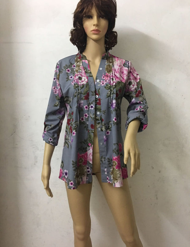 Flower Printing Blouse