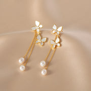 New Trendy Exquisite Sweet Butterfly Long Tassel Earrings