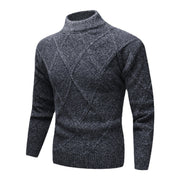 Half Turtleneck Men's Trendy Pattern Long Sleeve Sweater