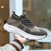 Stretch Sock Shoes Men's Plus Size Flyknit Height Increasing Leisure Sneaker