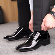 Men's Business Suits Black Patent Leather Shoes