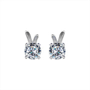 Women's Rabbit Moissanite Sterling Silver Earrings