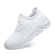 Summer Flyknit Breathable Shoes Lightweight Soft Sole Shoes For The Old Mesh