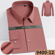 Bamboo Fiber Long Sleeve Shirt No Pocket Men's Wear Shirt