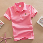 Short-sleeved T-shirt Pure Cotton Children's Clothing 1-15 Years Old Summer Wear Children's Polo Shirt