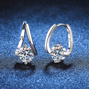 S925 Silver Moissanite Affordable Luxury Earrings