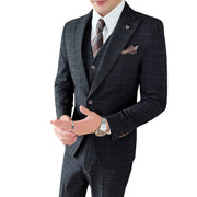 Men's Autumn And Winter Suit Three-piece Business Casual