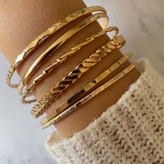 Bohemian Metal Chain Bracelet Set For Women Geometric Gold Color Thick Link Chain  Bangle Female Fashion Jewelry