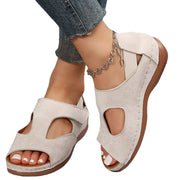 Women's Flat Lightweight Comfortable Velcro Casual Women's Sandals