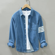 Denim Shirt Men's Bar Loose Long Sleeve Jacket