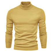 Men's Solid Color Pullover Sweater Foreign Trade Turtleneck Men's Casual Sweater