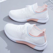 Flyknit Breathable White Shoes Summer Mesh