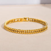 Stainless Steel Punk Hip Hop Chain Double Woven