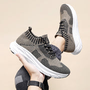 Stretch Sock Shoes Men's Plus Size Flyknit Height Increasing Leisure Sneaker