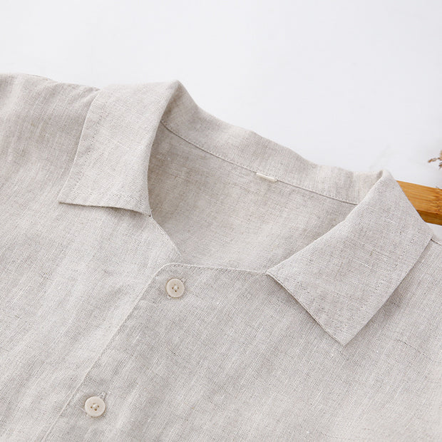 Spring And Summer Men's Fashion Linen Shirt