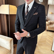 Men's Autumn And Winter Suit Three-piece Business Casual