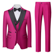 Men's New Suit Three-piece Korean-style Slim-fit Dress Suit