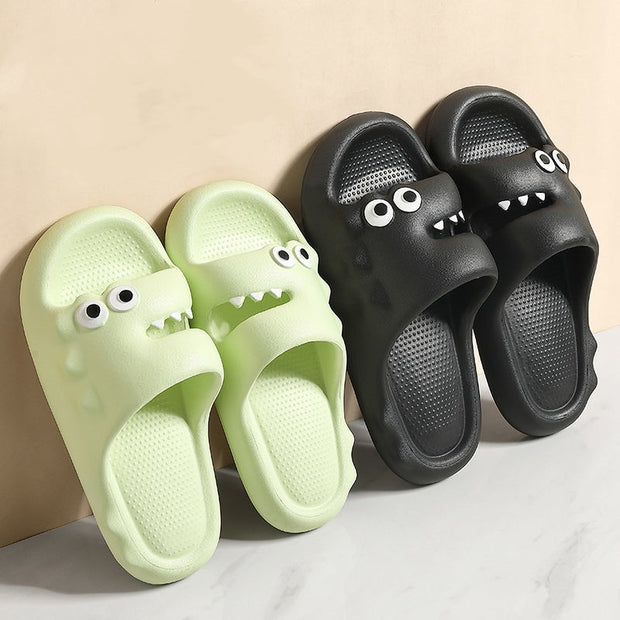 Cute Cartoon Slippers For Women Men Indoor And Outdoor Non-slip Thick Soles Floor Bathroom Slippers Fashion House Shoes