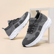 Stretch Sock Shoes Men's Plus Size Flyknit Height Increasing Leisure Sneaker