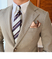 Single-breasted Houndstooth Casual Suit Fashionable Jacket