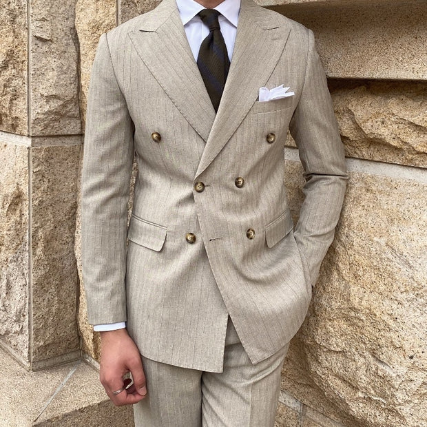 Mr. Lu San's Italian Naples Gun Collar High-end Suit